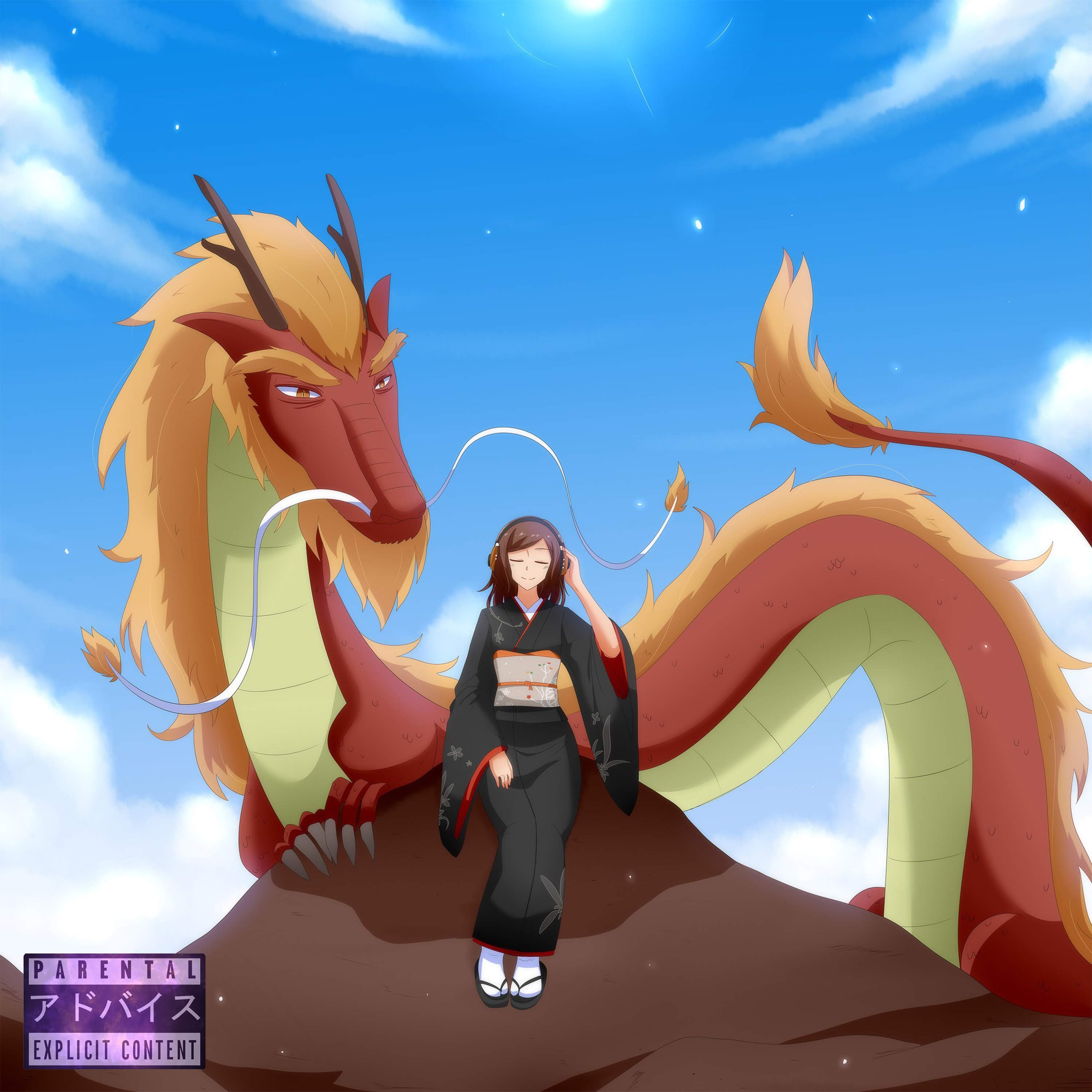 Decorative dragon background